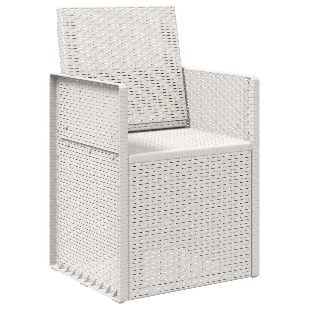 Sedie da pranzo da giardino 2 pcs Bianco PP