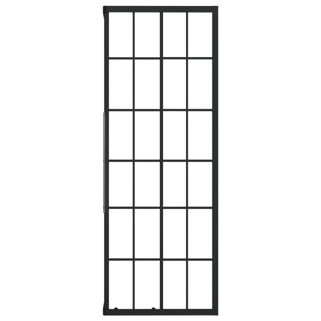 Box doccia parete divisoria per vasca parete divisoria per doccia box doccia per vasca accessorio per il bagno arredamento per la casa ESG 80 x 80 x 180 cm nero 02_0002039