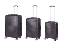 Set 3 Valigie Trolley Rigido 4 Ruote con Combinazione in ABS Ravizzoni Svezia Nero