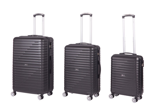 Set 3 Valigie Trolley Rigido 4 Ruote con Combinazione in ABS Ravizzoni Svezia Nero