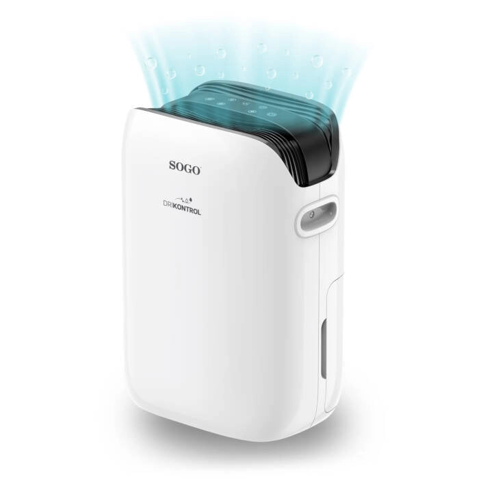 Deumidificatore casa 18L giorno con serbatoio 3L, controllo umidità automatico e timer 24h per ambienti 26-50 m² - Sogo