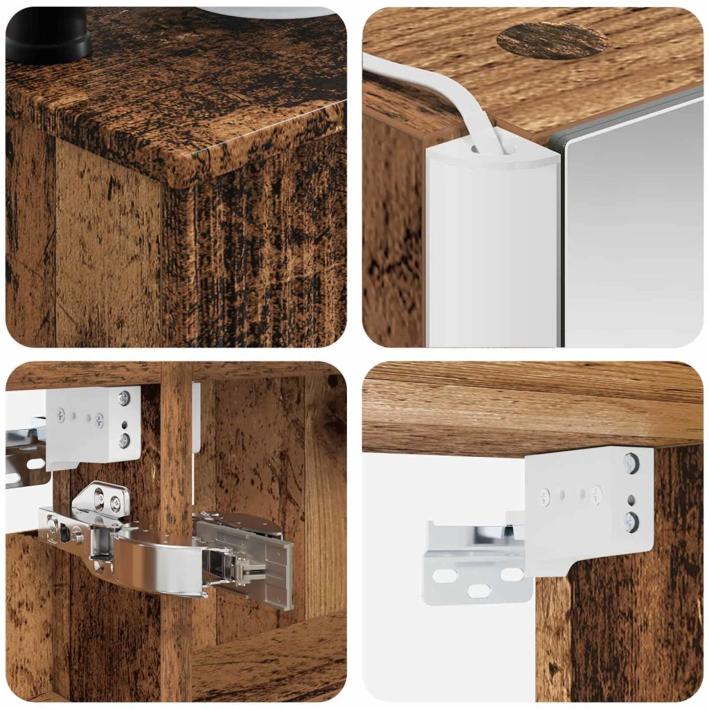 Set di mobili per il bagno 6 pcs Legno antico 3407125
