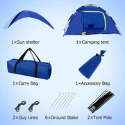 Tenda da campeggio leggera per 1-2 persone - Tenda per famiglie con cupola e resistenza al vento - Inclusa valigetta di trasporto - Tenda facile da montare per esterni - Ideale per campeggi e escursioni