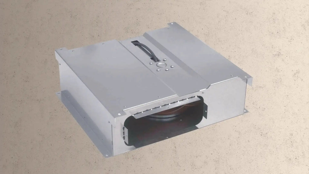 FLAT BOX MOTORE PER INTERNO cm 42x38 - Zincato - 900 m3/h
