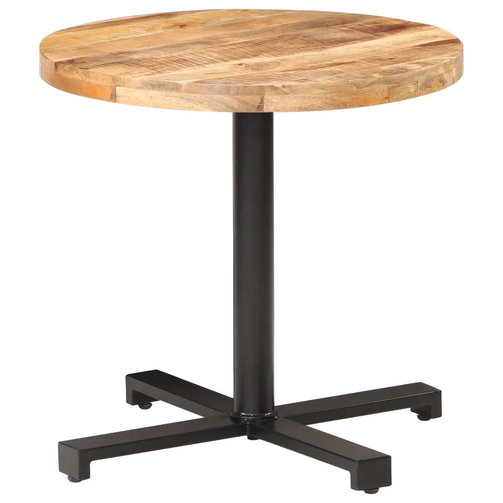 Tavolino da Bistrot Rotondo Ø80x75 cm in Legno di Mango Grezzo 320269