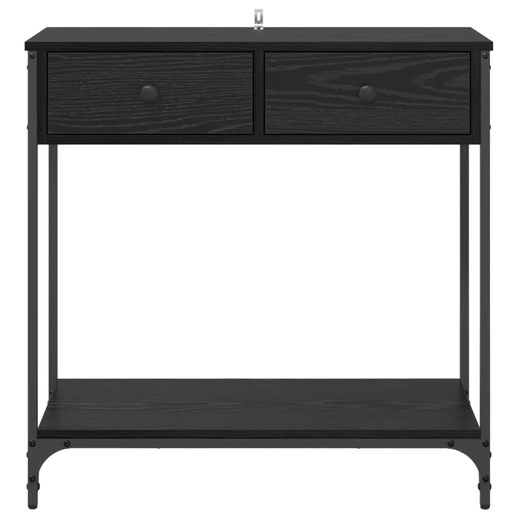 Tavolo consolle Rovere Nero 75 x 34,5 x 75 cm Legno multistrato