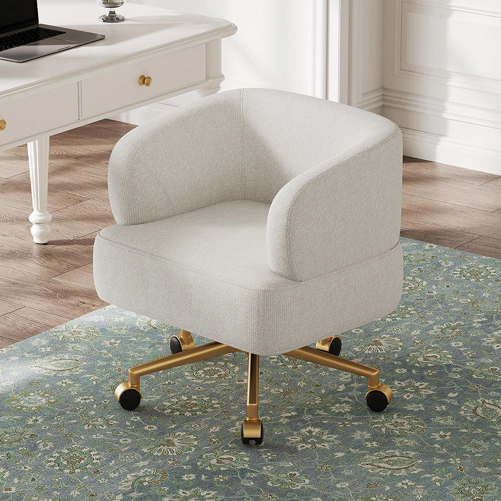 Sedia girevole design moderno - Xylo - L71¡ÁP60¡ÁH71 cm - Beige - 5 rotelle, rotazione 360¡ã