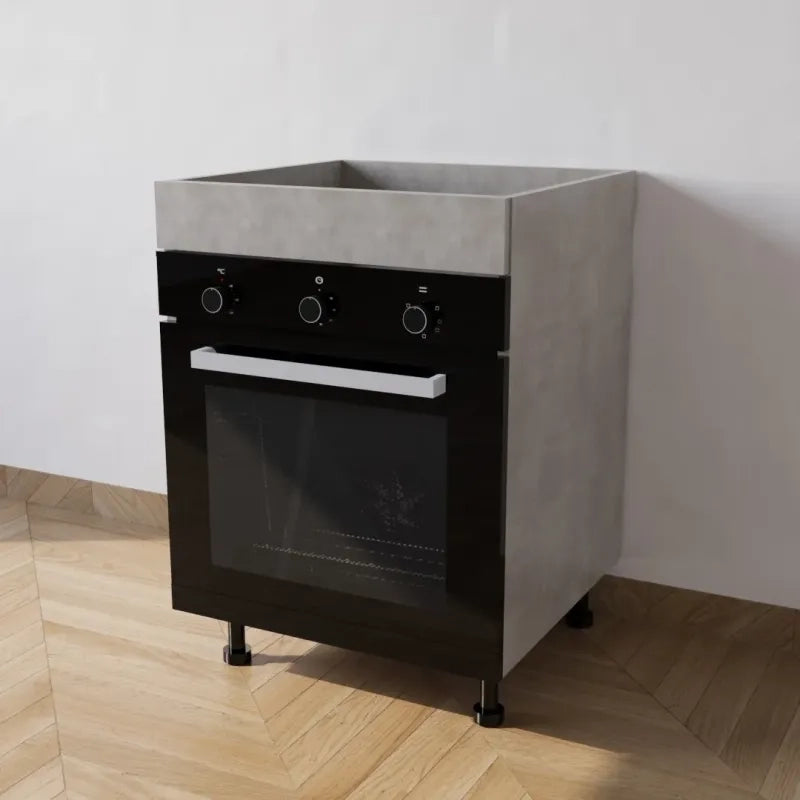 Mobile Base forno il legno L 60 x H 72 x P 55,5 cm in kit colore Cemento