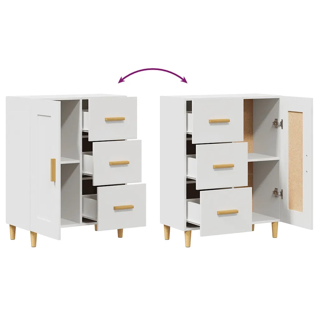 Credenza Bianca 69,5x34x90 cm in Legno Multistrato cod mxl 6111