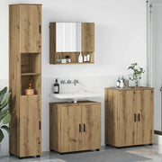 Set di mobili per il bagno con porta 4 pcs Rovere artigianale 3393012