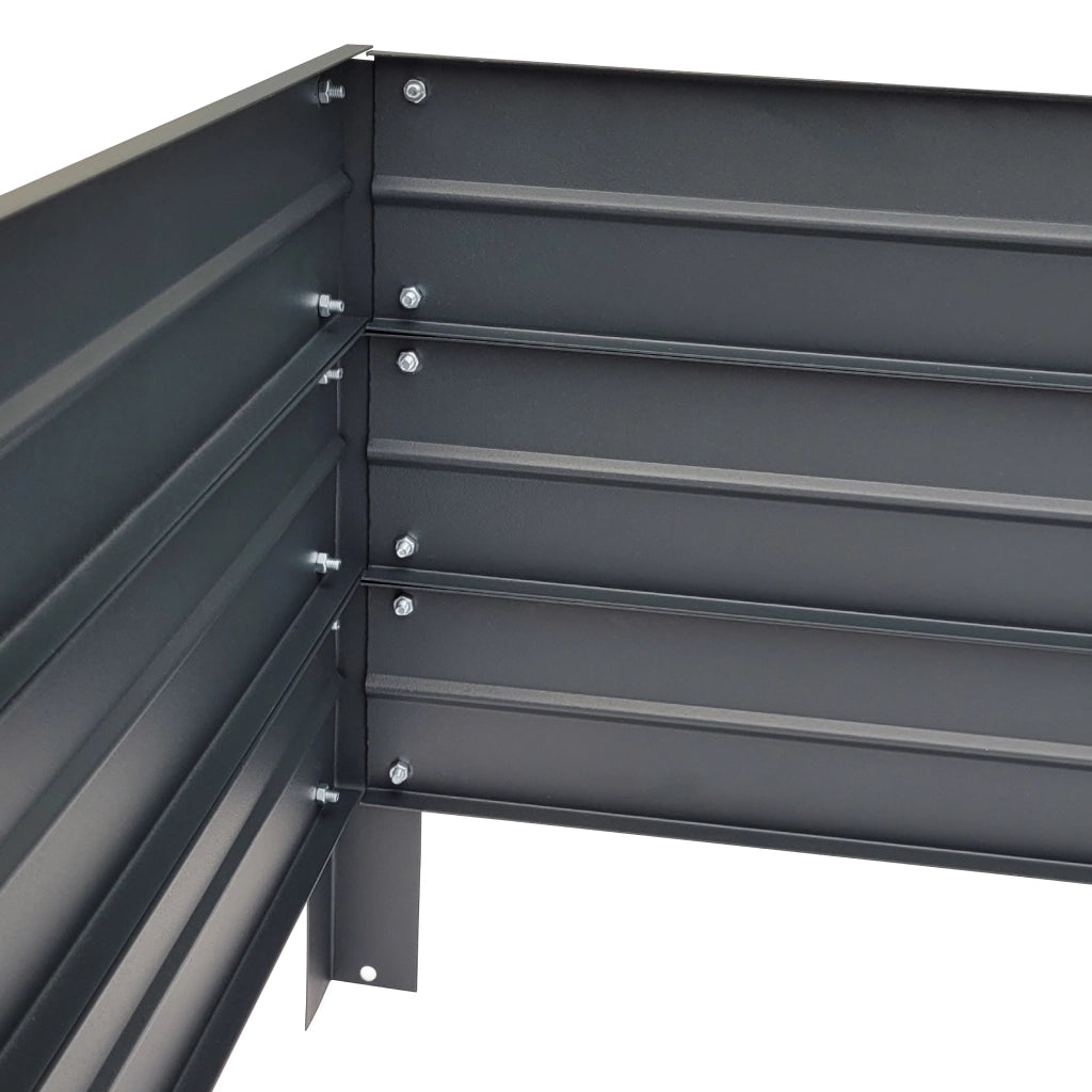 Fioriera rialzata KLASIKA GARDEN, rivestimento verniciato a polvere, antracite RAL7016 150x75x30