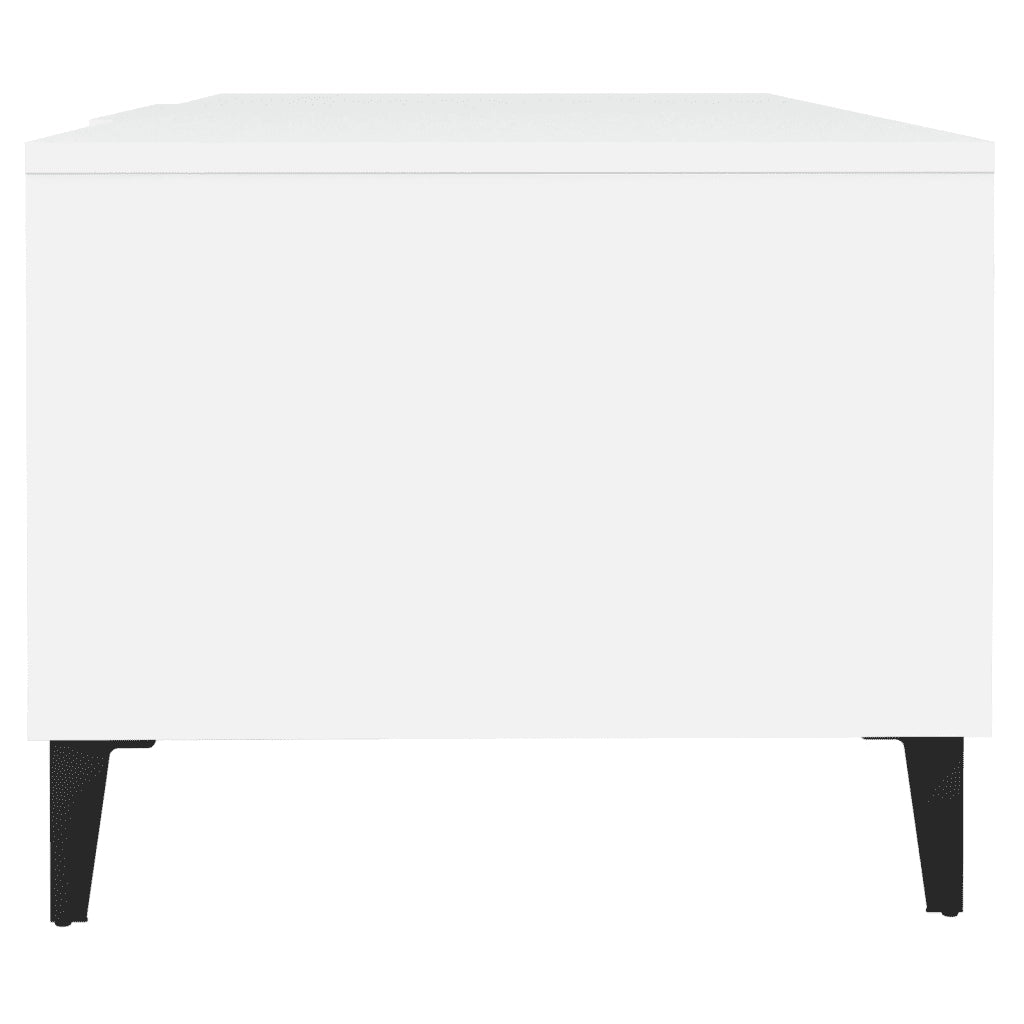Tavolino da Salotto Bianco 102x50x40 cm in Legno Multistrato 812699