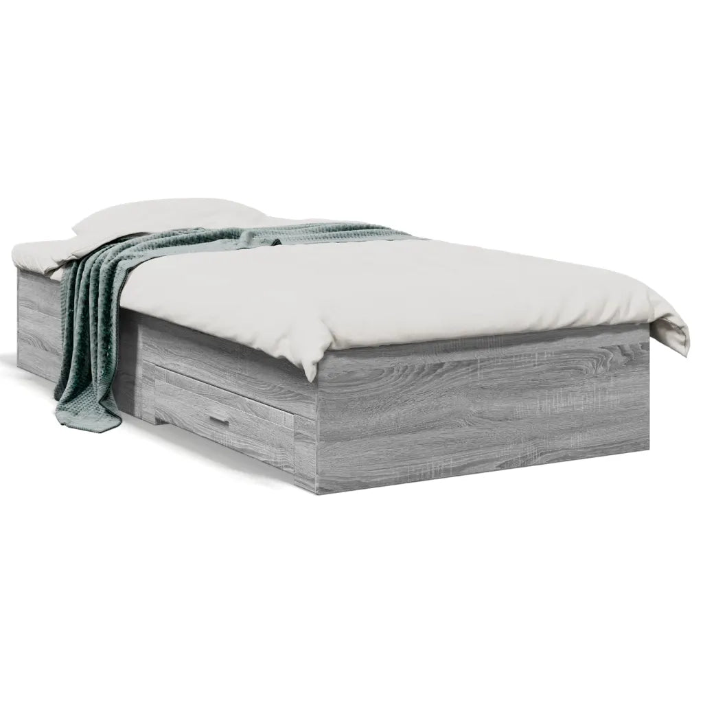 Giroletto Cassetti Grigio Sonoma 100x200 cm Legno Multistrato 3280424