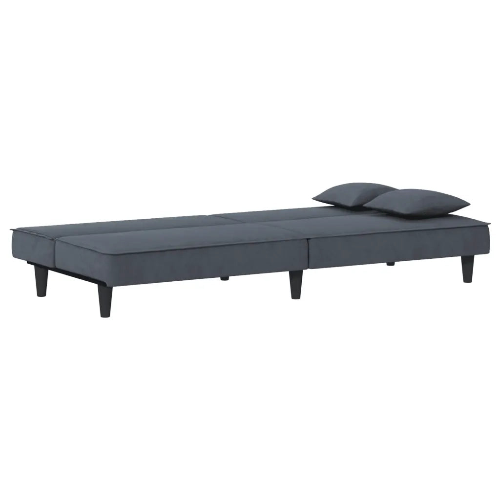 Divano letto-Sofa Letto-Daybed Grigio Scuro in Velluto