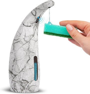 Dispensatore di sapone 10 oz automatico per doccia - IPX6 impermeabile all'acqua - Dispensatore di sapone per mani senza tocco alimentato a batterie - Bagno hotel ristorante - Inchiostro per marmo