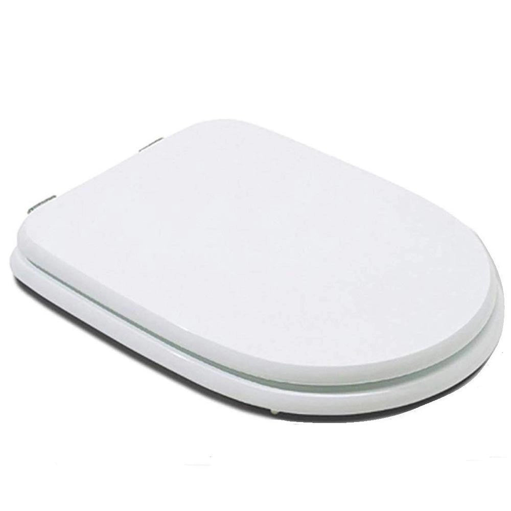 Trade Shop - Copriwater Bagno Universale Legno Mdf Bianco Copri Wc Sanitari Forma A U -        3,5