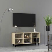 Mobile TV con Gambe in Metallo Rovere Sonoma 103,5x30x50 cm cod mxl 23577