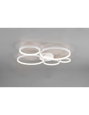 Plafoniera Rondo 5 Cerchi Led Dimmerabile Bianco L59 cm Trio Lighting