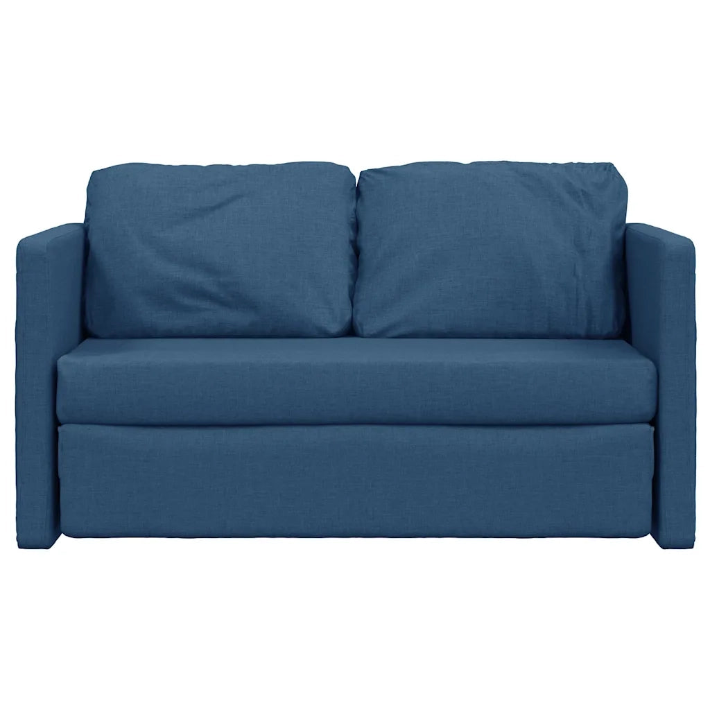 Divano letto | Sof¨¤ letto | Letto singolo da Terra 2 in 1 Blu 112x174x55 cm Tessuto