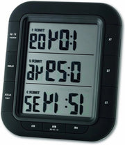 Timer elettronico triplo XL 38.2023 - 3 timer orologio cronografo - ore minuti secondi - funzione di memoria - nero - 103 x 20 x 121 mm.