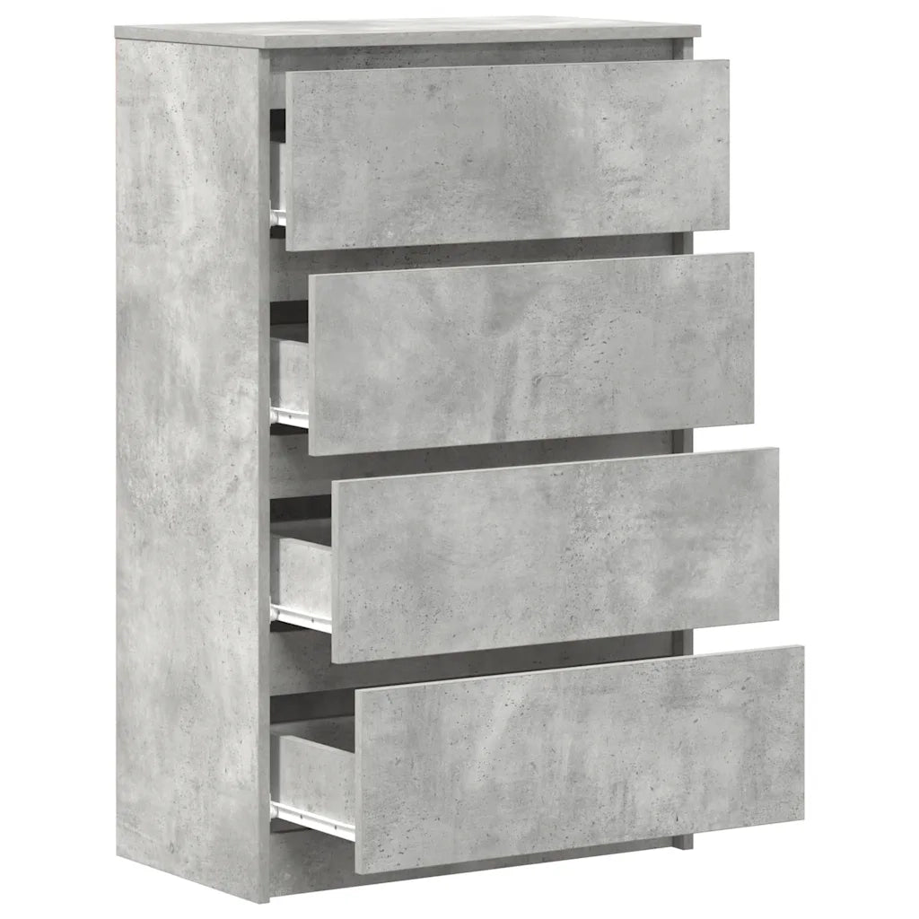 Credenza Grigio Cemento 60x35x98,5 cm in Legno Multistrato