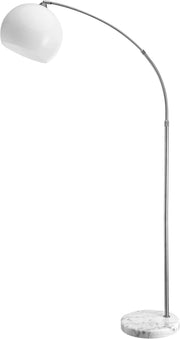 Lampada da Terra Altezza Regolabile 190-210 Base Marmo Acciaio Inox Piantana ad Arco Orientabile Salotto Soggiorno