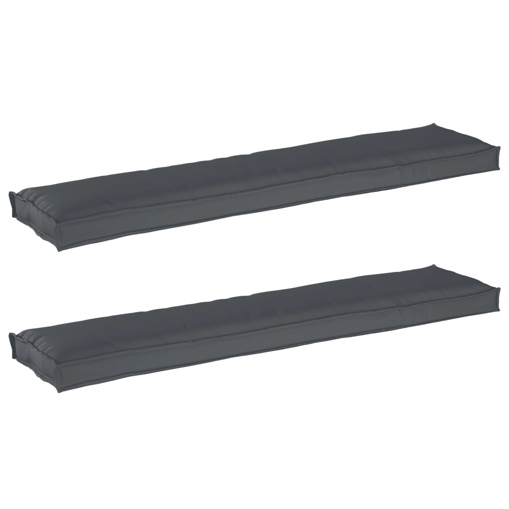 Cuscini per Panchina 2 pcs Antracite 180x40x8 cm Tessuto Oxford
