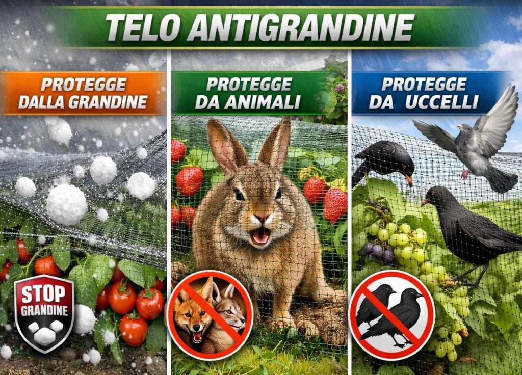 Rotolo Telo Anti Grandine Verde Ammortizzante Rete Protettiva Auto E Orto - 1.5x10 - Rete