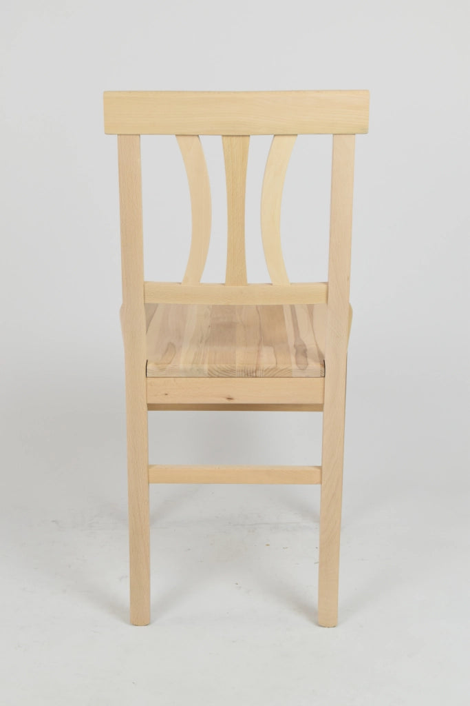 Set 6 sedie Artemisia Tommychairs, struttura in legno di faggio levigato, non trattato, 100% naturale e seduta in legno