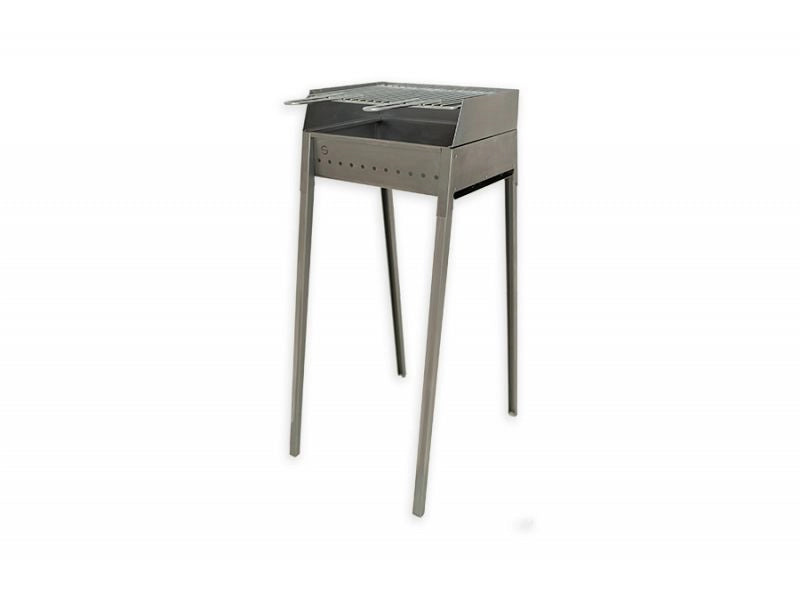 Barbecue a carbone Lisa Vesuvio 40x30 portatile in ferro laminato