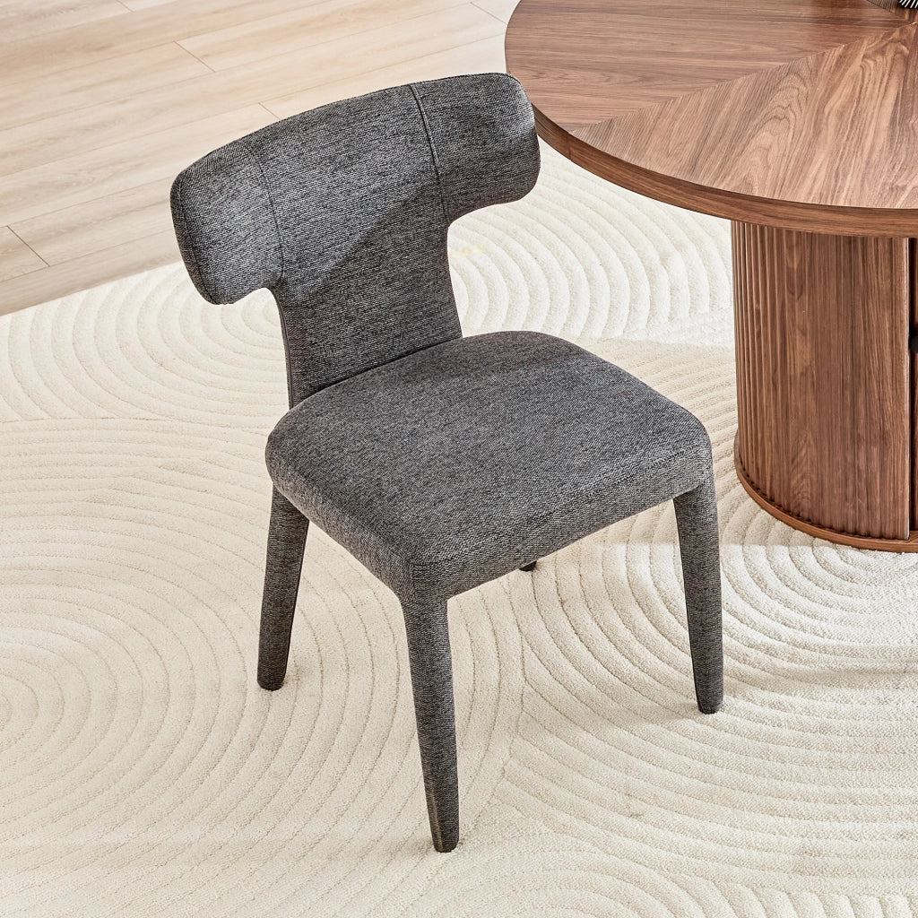 SEDIA Imbottita in Tessuto Grigio Set da 2 pezzi 80,7 cm