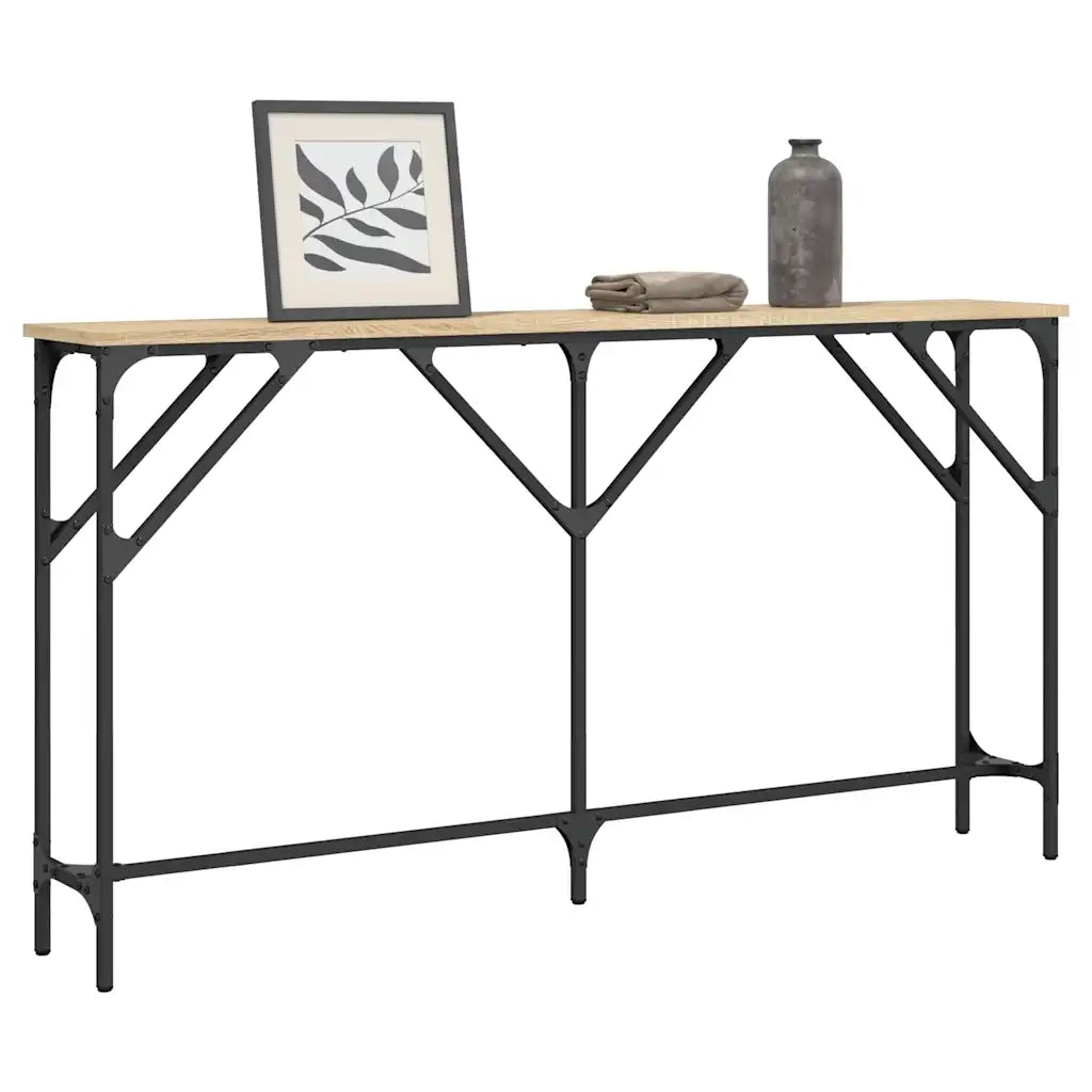 Tavolino Consolle | Tavolo d'Ingresso Rovere Sonoma 140x23x75 cm Legno Multistrato
