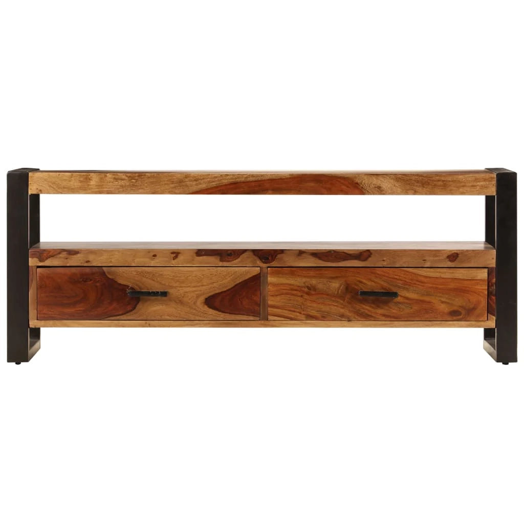 Mobile TV/credenza di design pratico e funzionale 120 cm in legno massello di sheesham 2502029
