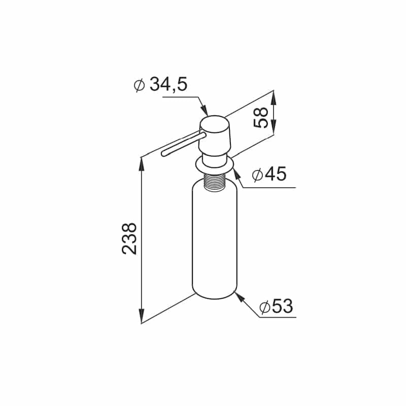Dispenser sapone tondo Elleci Element Nero - ADI02300BK