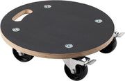 Rollatore per piante Ø 380 mm - 200 kg di carico - piastra a tampone - pneumatici in PA - chiusura - impermeabile/rollatore da tavolo/allestimento con ruote/aiuto al trasporto per piante