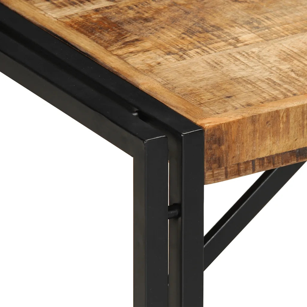 Tavolino 80x40x35 cm in Legno Massello di Mango Grezzo 4016676