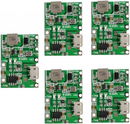 Modulo di Boost 5 pezzi | DC 45 V-8 V a DC 43 V-27 V Modulo di Carica e Ricarica | Pannello di ricarica batteria 18650 Li-Ion