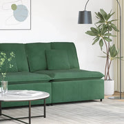 Modulo Centrale Divano Modulare con Cuscini Verde Scuro 100cm