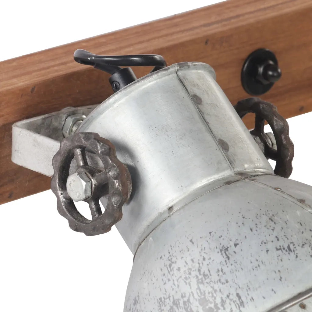 Lampada da Parete in Stile Industriale Argento 45x25 cm E27 CFW9621749