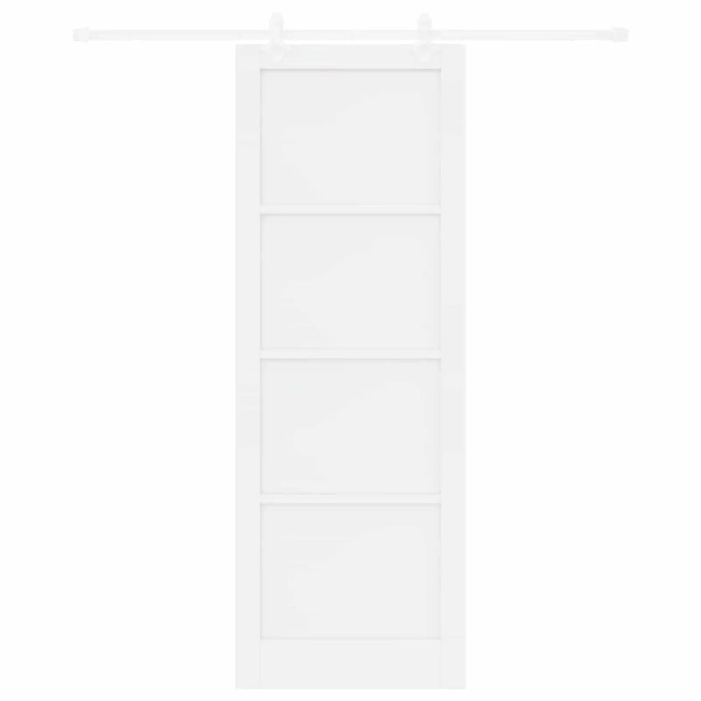 Porta scorrevole Bianco 83 x 232 cm Legno Massello di Pino