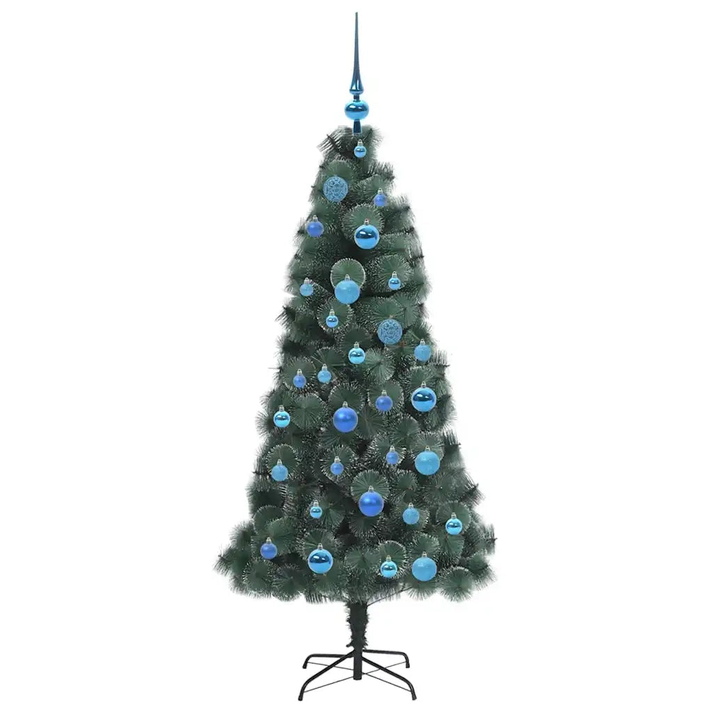 Albero di Natale | Decorazioni natalizie artificiale preilluminato con set di palline