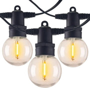 Illuminazione per tenda Catena di luce LED impermeabile per esterno 25FT Catena di luce impermeabile per esterno 12 + 2 LED G40 Catena di luce per esterno Per illuminazione commerciale Giardino dietro casa Decorazione di festa