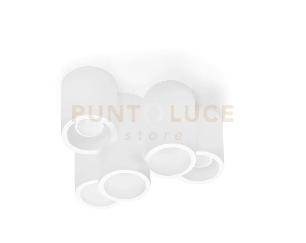 ARTA lampada da soffitto 5 Luci attacco GU10  tonda in gesso bianco