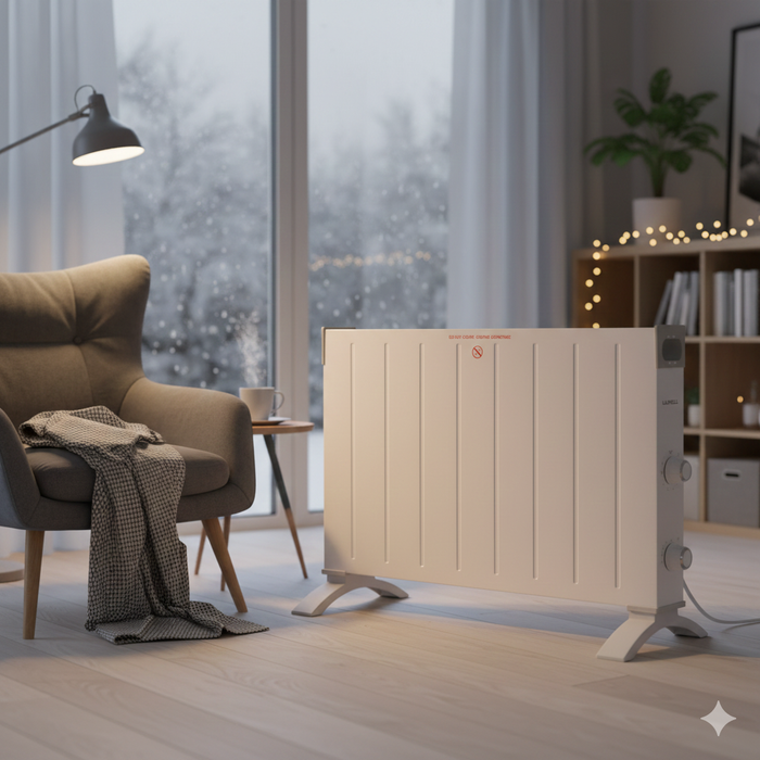 Termoconvettore Elettrica 2500W Portatile Bianco