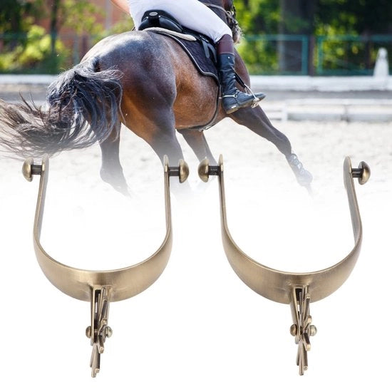 Accessori per Cavallo Professionali con Disegno a Stampa Antica in Ottone - Rilievi per Roping - Accessori per Cavallo da Competizione - Decorazioni per Stivali da Cavallo - Controllo del Cavallo Facile - Ferri da Cavallo