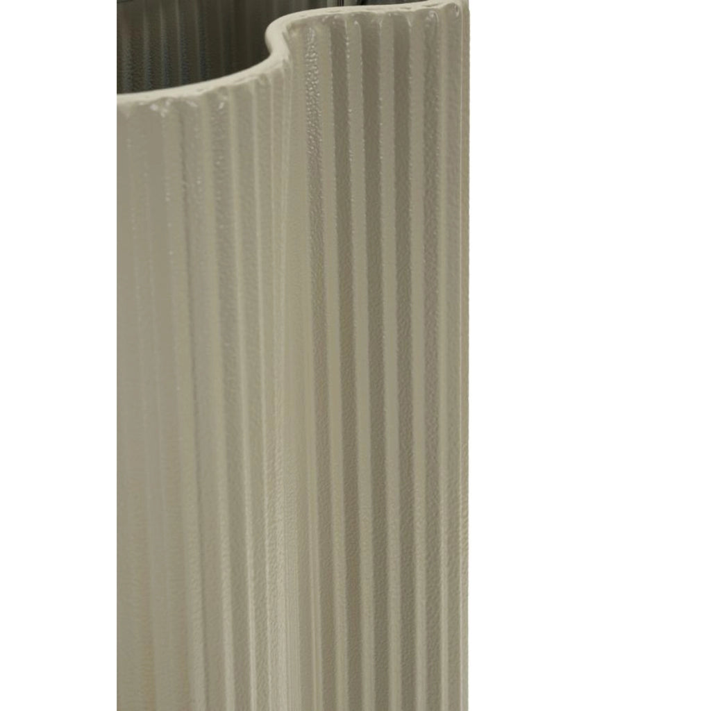 Vaso Decorativo VKH1017, Bianco, Metallo, 21x12x36 cm