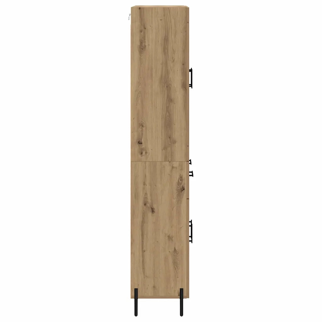 Credenza con Cassetto-Buffet-Armadio da cucina Rovere artigianale 69,5 x 34 x 180 cm 185863