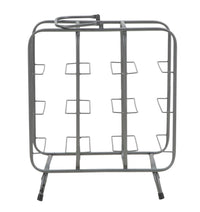 Porta Bottiglie Rack Quadrato 9 Posti 40x23x47,5 cm in Ferro Grigio