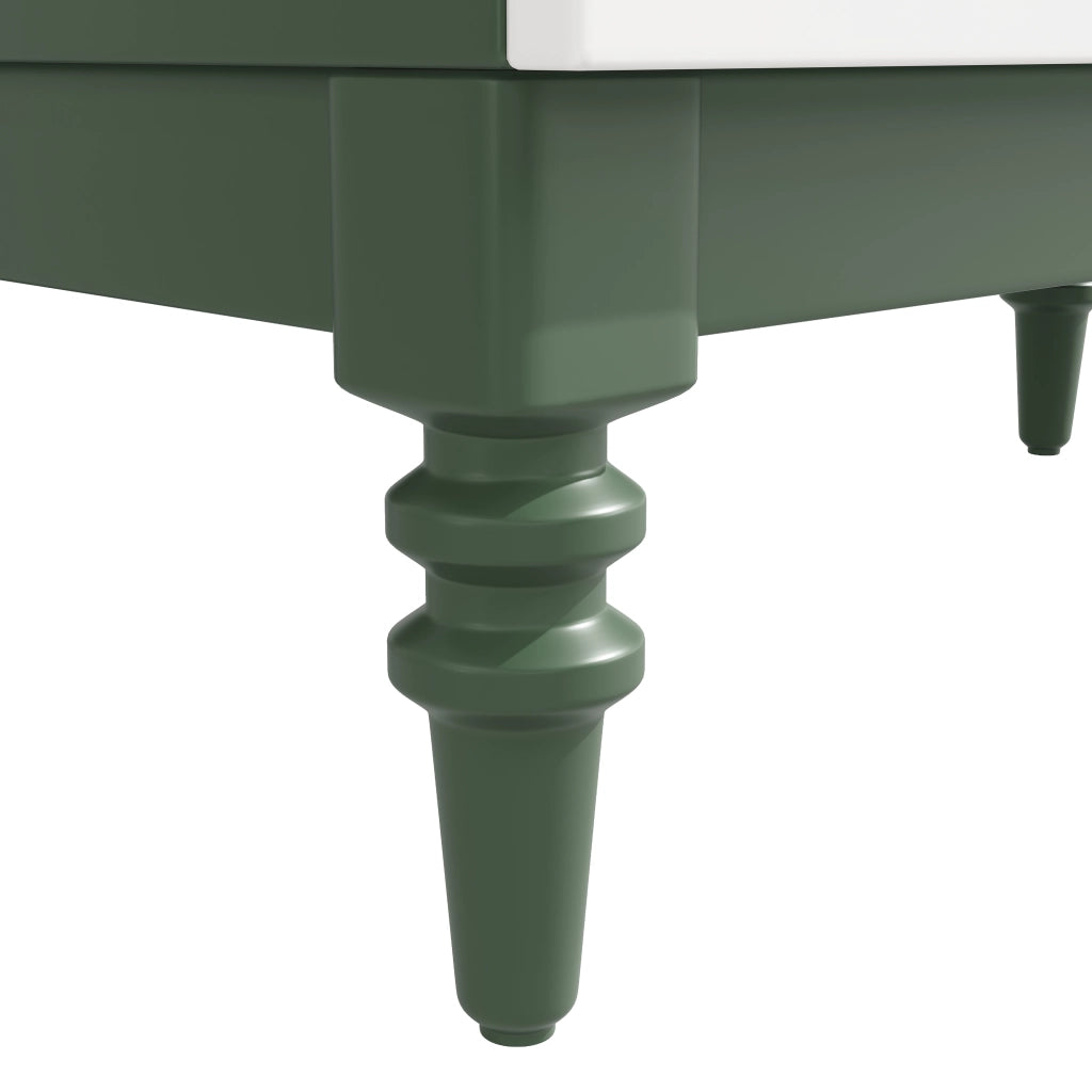 Vetrina ad arco con doppie ante in vetro rigato, 3 ripiani, MDF e metallo, verde, 76 × 38,5 × 165 cm