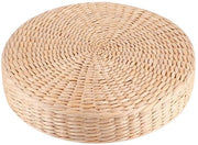Sediletto in Tatami a forma rotonda, foderato a mano, adatto come cuscino per sedie, cuscino per pavimento, cuscino per yoga, cuscino respirabile e confortevole.